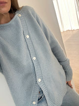 Asymmetric Cardigan - Powder Blue