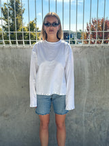 Studded Long Sleeve - White