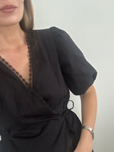 Wrap Blouse - Black