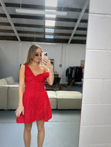 Red Polka Dot Mini Dress