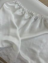 Satin Lace Mini - white