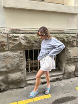 Satin Lace Mini - white