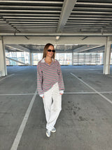 Watermelon Stripe Polo