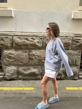 Love Heart Long Sleeve Tee - Grey