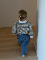 Grey Stripe Polo - mini