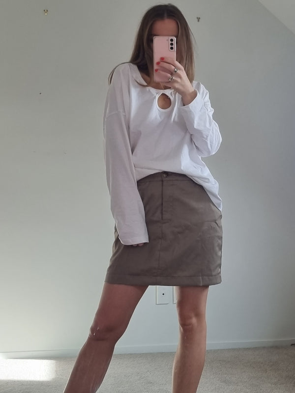Taupe Mini Skirt