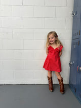 Kids Red Polka Dot Mini Dress