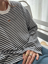 Heart Striped Long Sleeve Tee