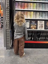 Chocolate Cord logo Trousers
