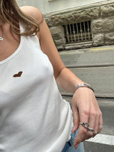 Love Heart Singlet - Cream