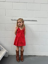 Kids Red Polka Dot Mini Dress