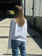 Studded Long Sleeve - White