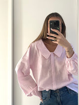 Pink Stripe Collared Shirt