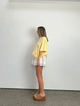 Love heart split tee - Lemon