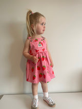 Strawberry Dungaree Dress