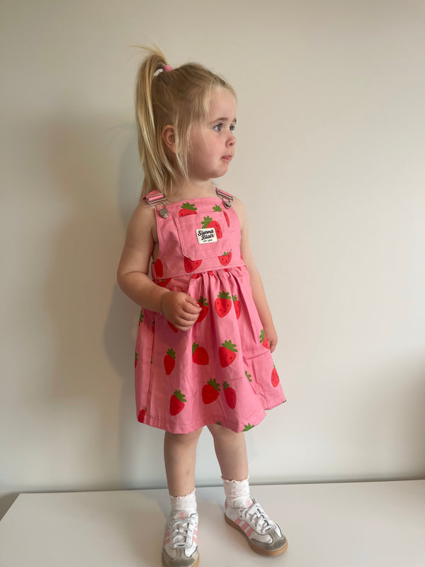 Strawberry Dungaree Dress
