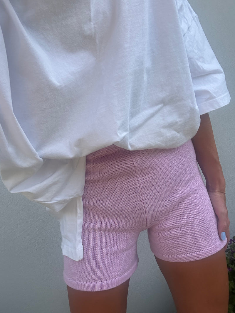 Pink Knit Shorts