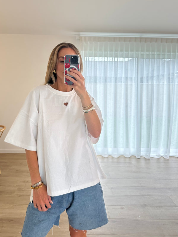 Love heart split tee PRE ORDER