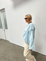 Button Long Sleeve - Baby Blue