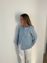 Asymmetric Cardigan - Powder Blue