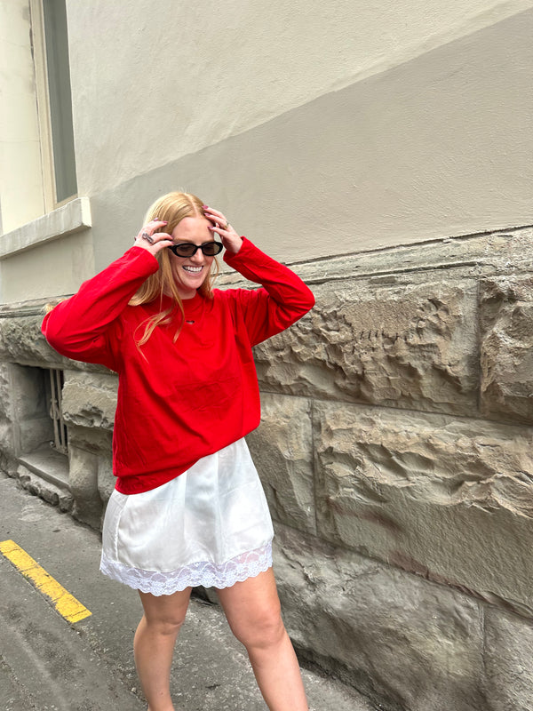 Love Heart Long Sleeve Tee - Red