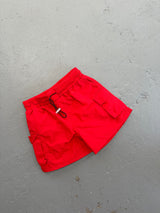 Nylon Cargo Short - Red
