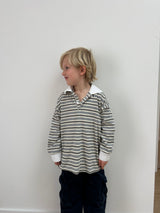 Grey Stripe Polo - mini