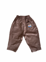 Chocolate Cord logo Trousers