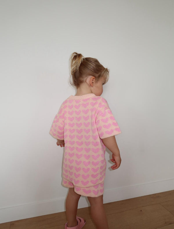 Mini Hearts Knit Set