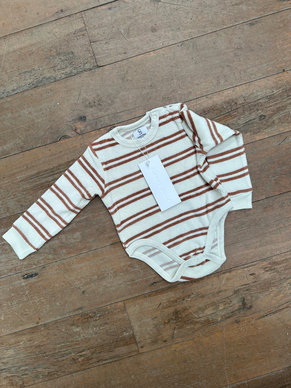 Caramel stripe onesie size 6/12M