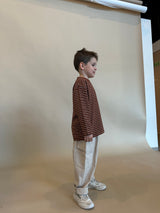 Chocolate stripe long sleeve tee