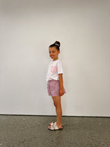 Cargo Swim Shorties - pale lilac