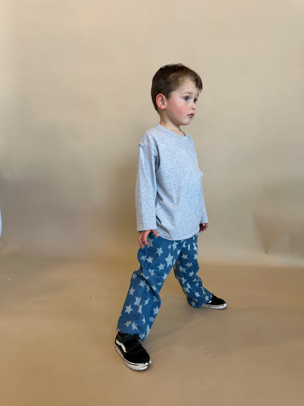 Denim star pants