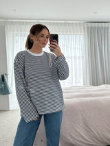 Heart Striped Long Sleeve Tee