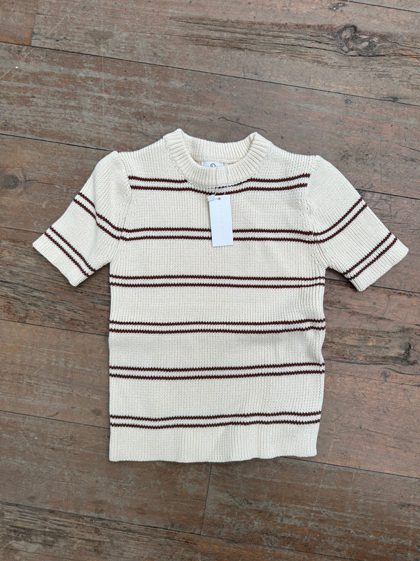 Brown knit tee