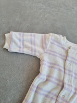 Lilac Stripe Sleepsuit