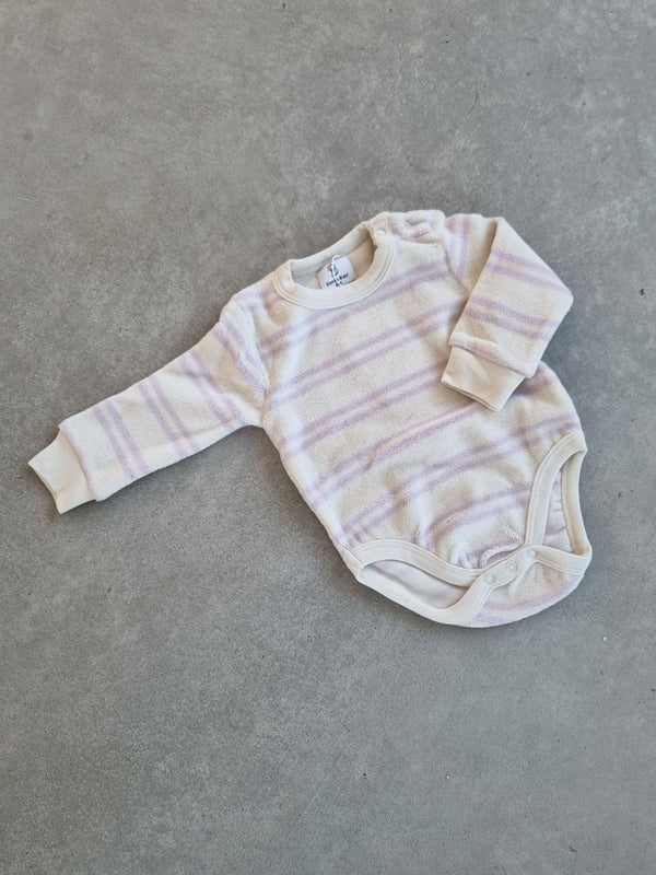 Lilac Stripe Onesie