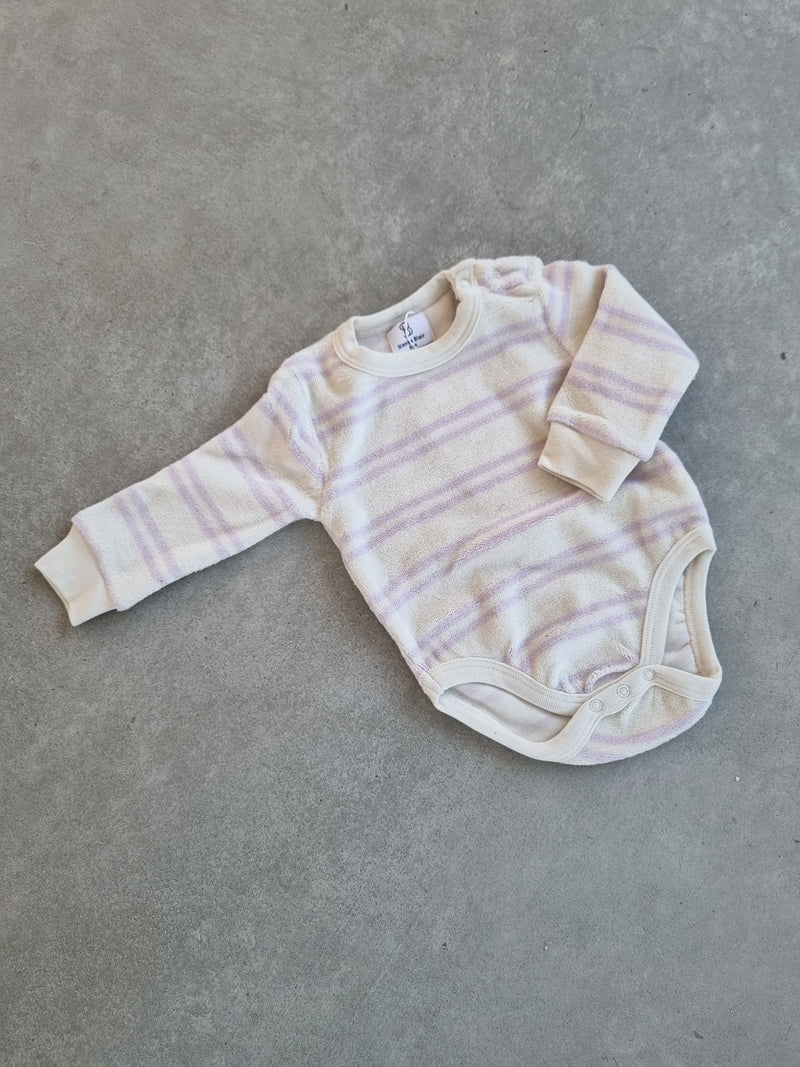 Lilac Stripe Onesie