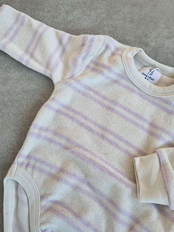 Lilac Stripe Onesie