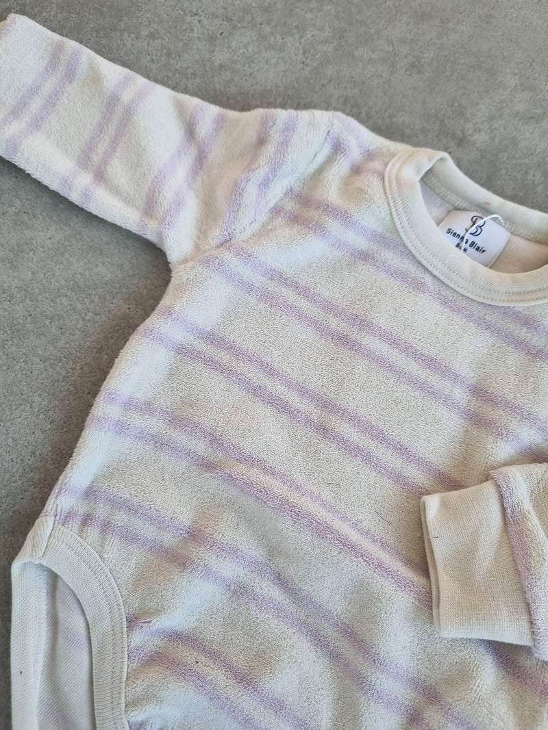Lilac Stripe Onesie